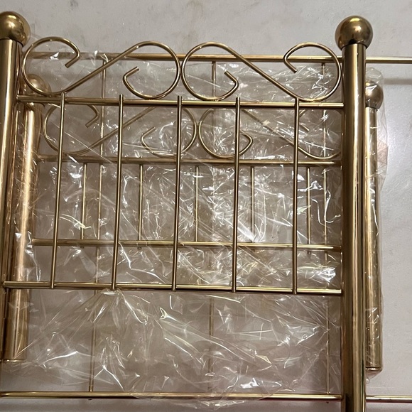 Vintage 1985 Toytime Brass Bed Made for Dolls 12-18 Inches Mattress Original Box - Picture 5 of 5